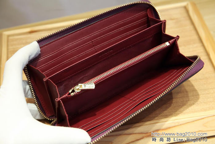 COACH蔻馳 55950 牛皮女錢包 花卉印花塗層 拉鏈錢包  Chz1198
